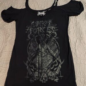 Killstar Black Graphic Tunic